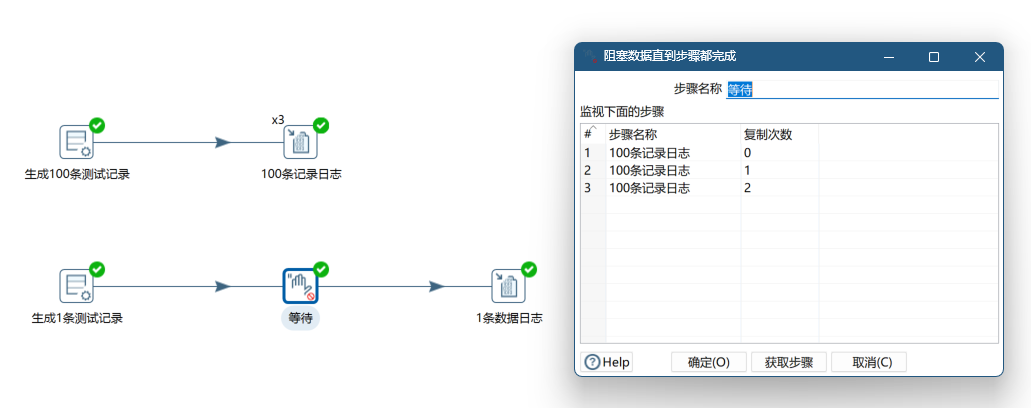 阻塞数据直到步骤都转换